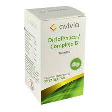 Diclofenaco Complejo B 50mg/50mg/50mg 1mg Vitamin B1, B6 and B12,  30 tabs